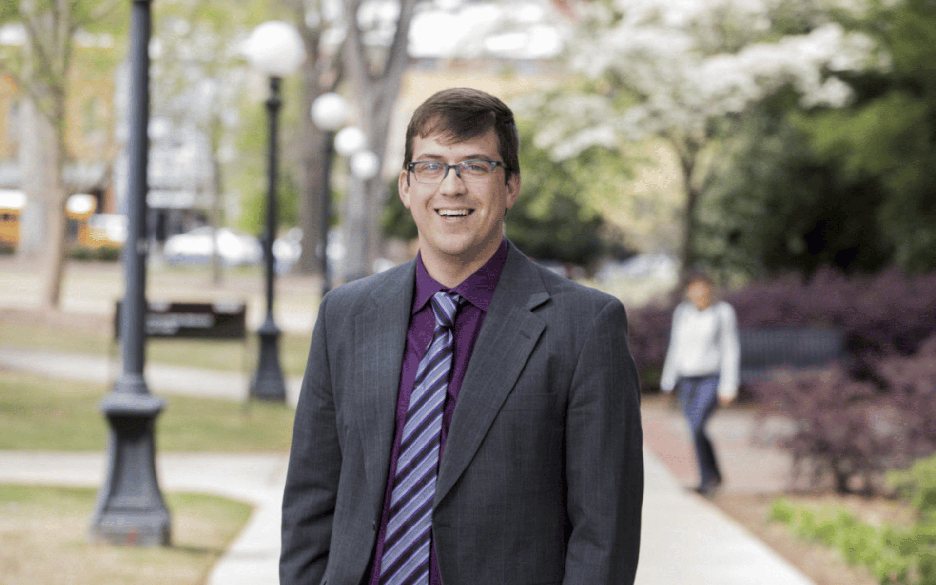 Parker Thomas, who is working toward a master’s degree in industrial organizational psychology, also works in the Division of Finance & Administration as a team lead in position management in Human Resources. (Photo by Dorothy Kozlowski)